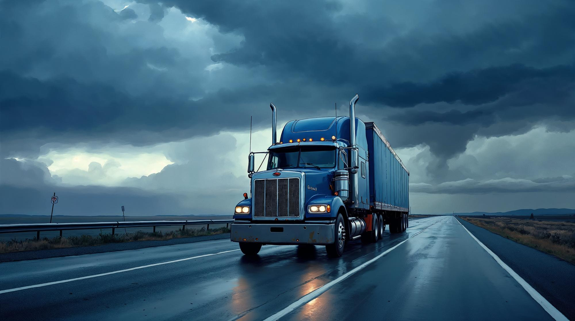 Truck on the highway